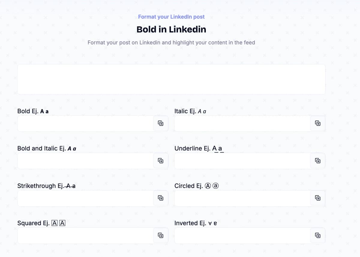 Fettschrift auf LinkedIn